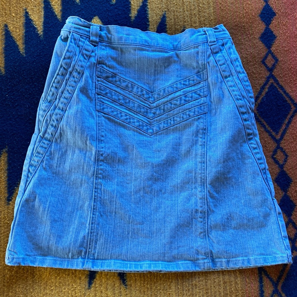 VTG Denim Skirt! Front Pockets! S/M